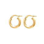 Clustdlysau Aur Melyn 9ct 8mm