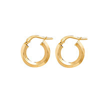 Clustdlysau Aur Melyn 9ct 8mm