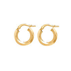 Clustdlysau Aur Melyn 9ct 8mm
