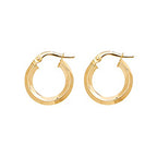 Clustdlysau Aur Melyn 9ct 10mm
