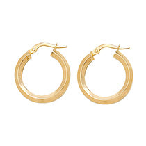 Clustdlysau Aur Melyn 9ct 15mm