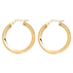 Clustdlysau Aur Melyn 9ct 20mm