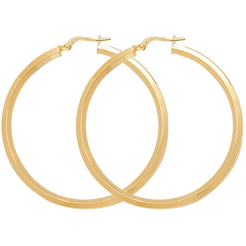 9ct Yellow Gold Earrings 40mm