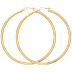 Clustdlysau Aur Melyn 9ct 50mm