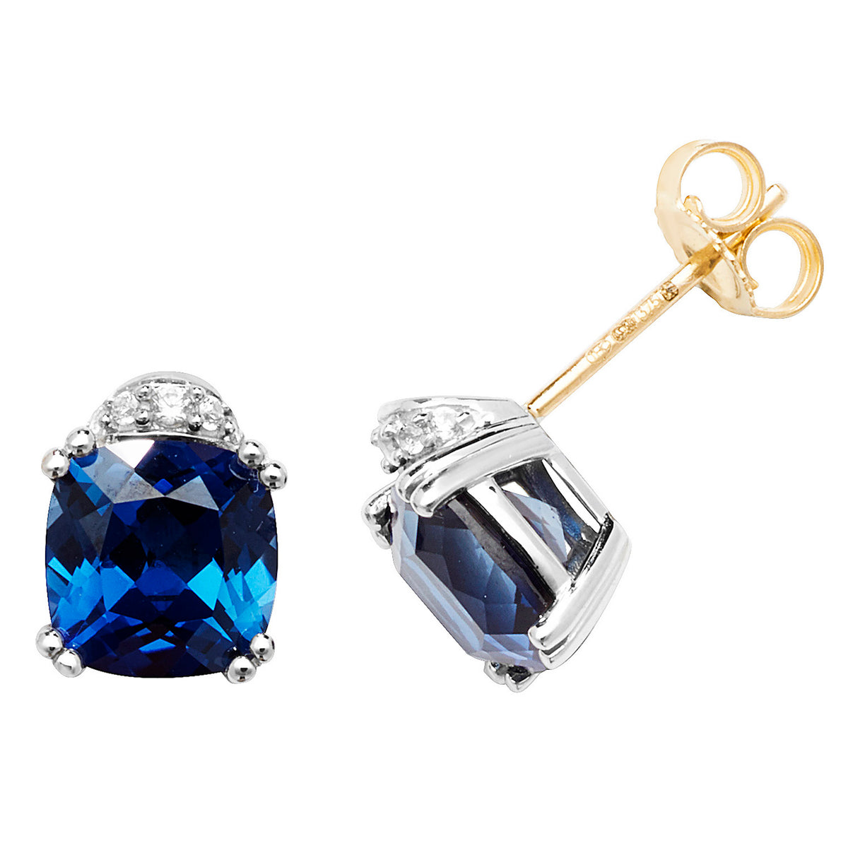 9ct White Gold Earrings