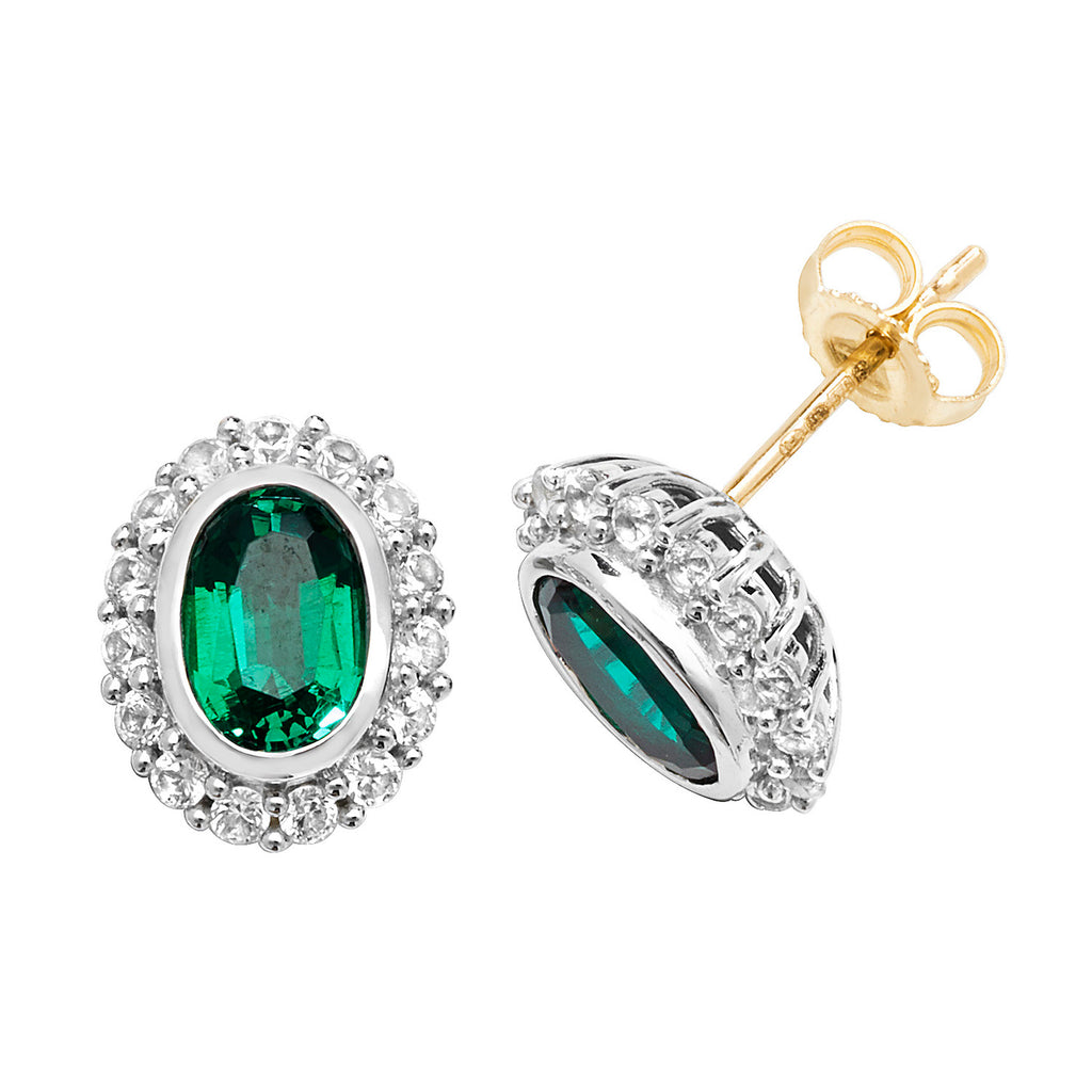 9ct White Gold Earrings