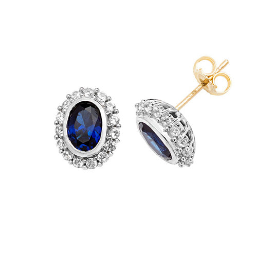 Clustdlysau Aur Gwyn 9ct