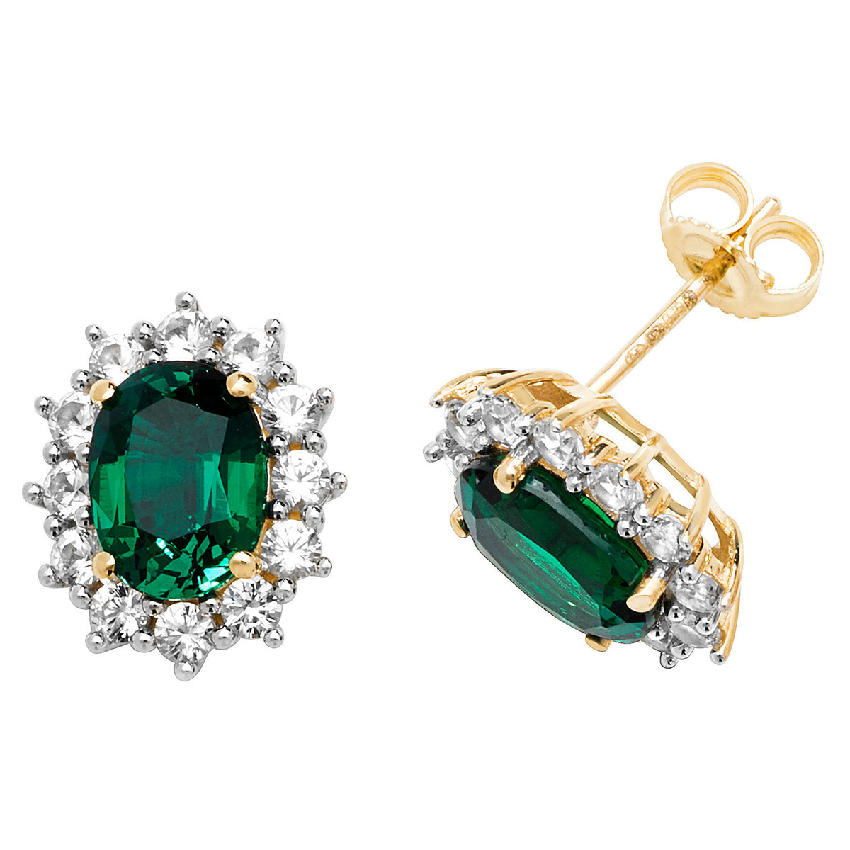 9ct White Gold Earrings