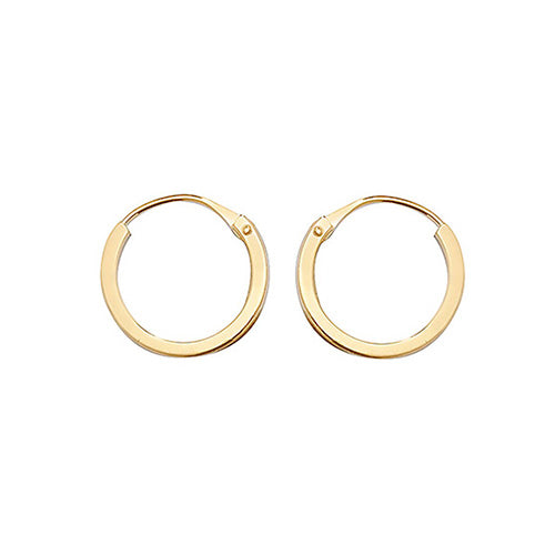 Clustdlysau Aur Melyn 9ct
