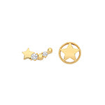 Clustdlysau Aur Melyn 9ct