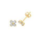 Clustdlysau Aur Melyn 9ct