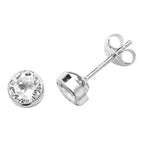 9ct White Gold Earrings