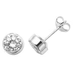 9ct White Gold Earrings