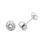 9ct White Gold Earrings