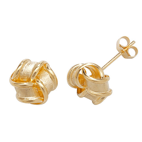 Clustdlysau Aur Melyn 9ct