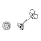 9ct White Gold Earrings
