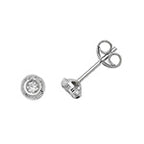 9ct White Gold Earrings