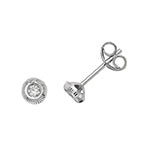 9ct White Gold Earrings