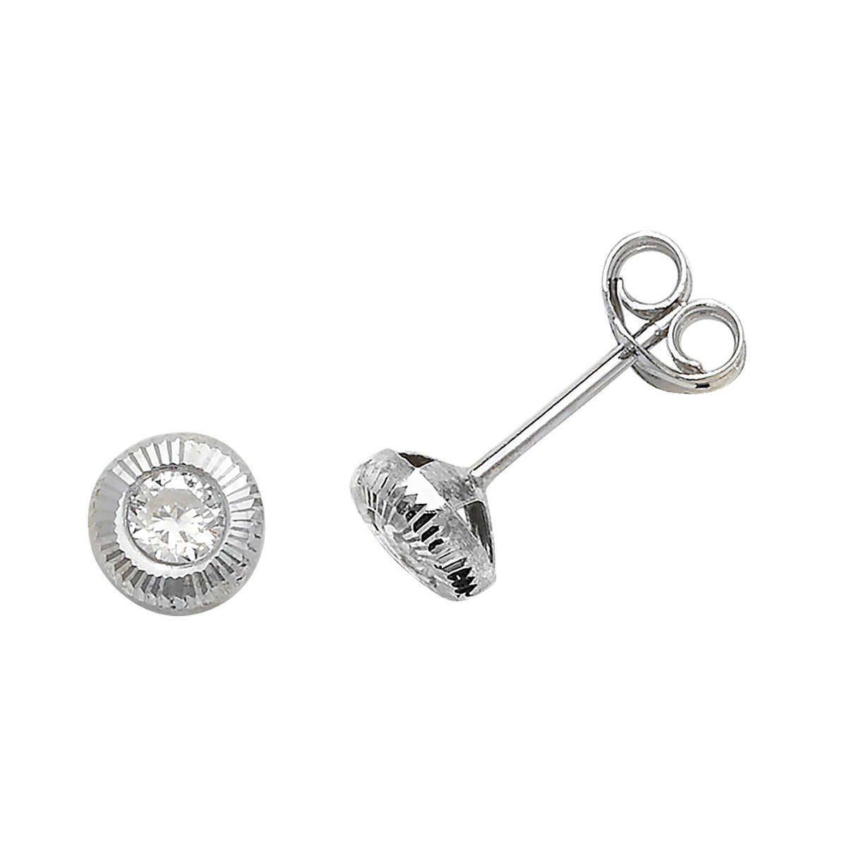 9ct White Gold Earrings