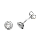 9ct White Gold Earrings