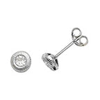 9ct White Gold Earrings
