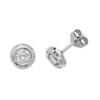 9ct White Gold Earrings