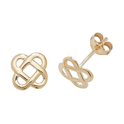 Clustdlysau Aur Melyn 9ct