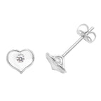 9ct White Gold Earrings