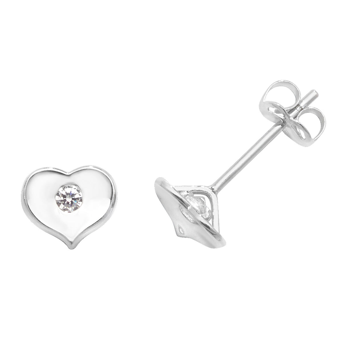 9ct White Gold Earrings