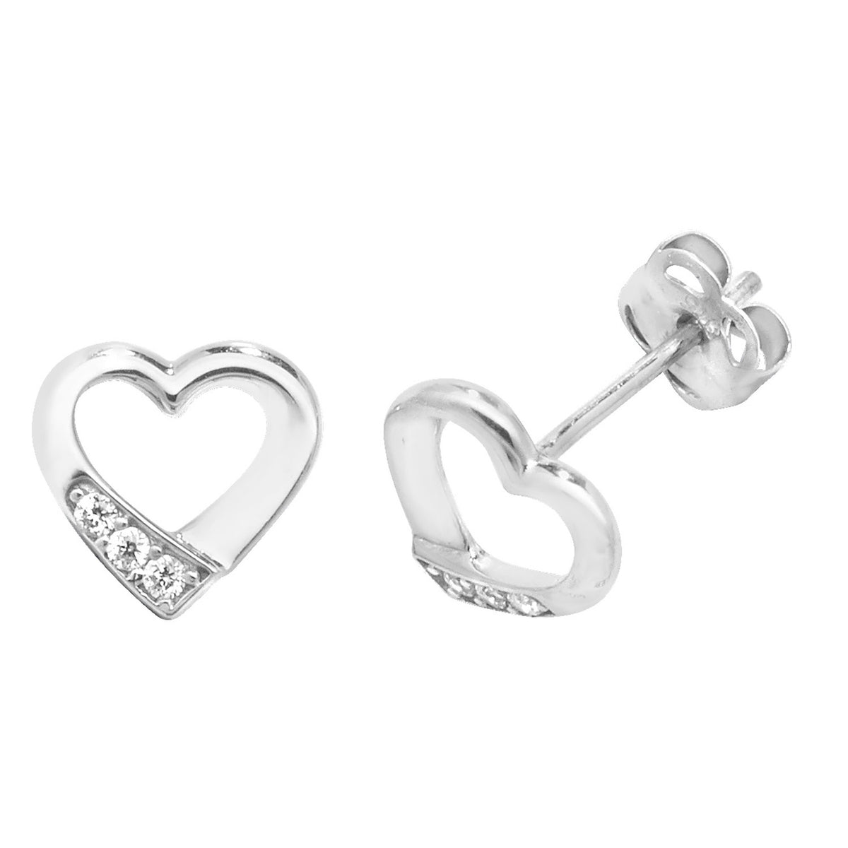 9ct White Gold Earrings