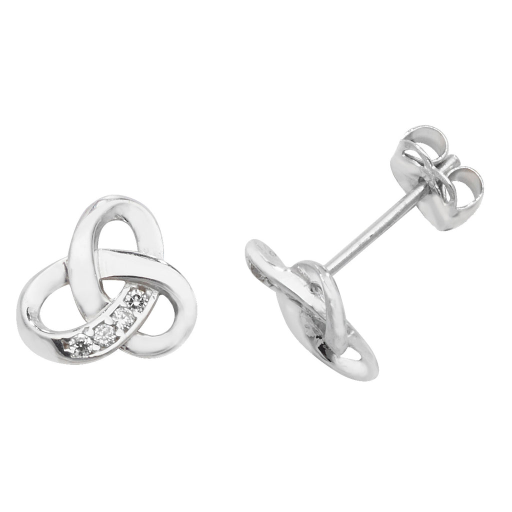 9ct White Gold Earrings