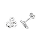 9ct White Gold Earrings