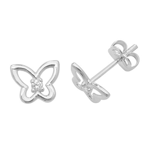 9ct White Gold Earrings