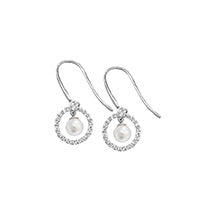9ct White Gold Earrings