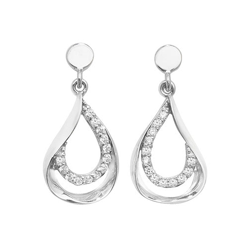 9ct White Gold Earrings