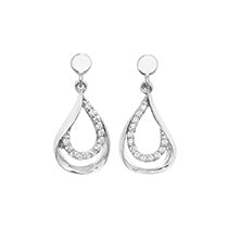 9ct White Gold Earrings