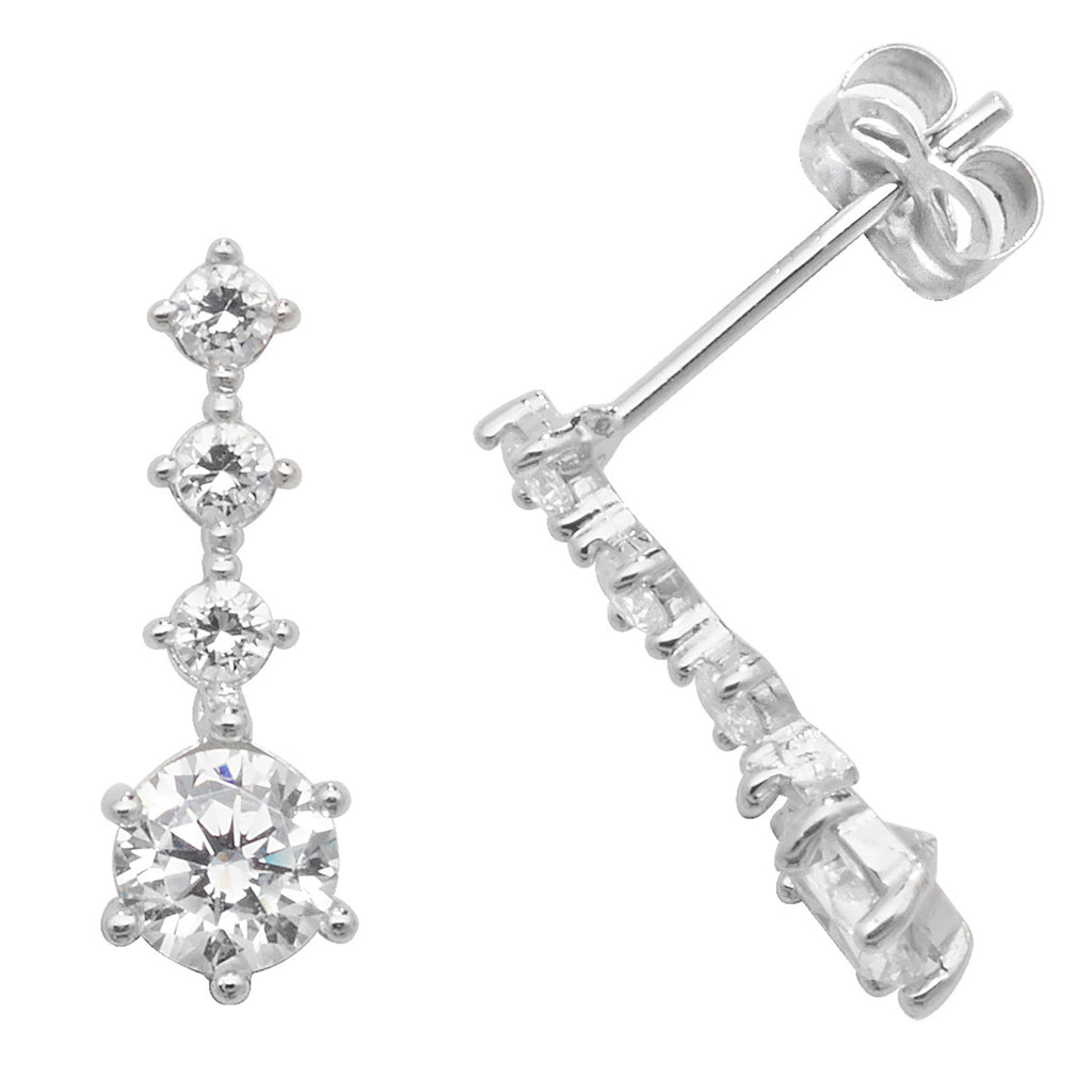 9ct White Gold Earrings