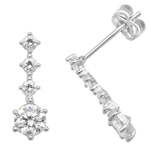 9ct White Gold Earrings