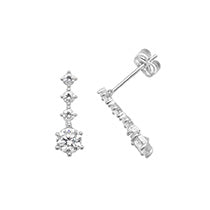9ct White Gold Earrings