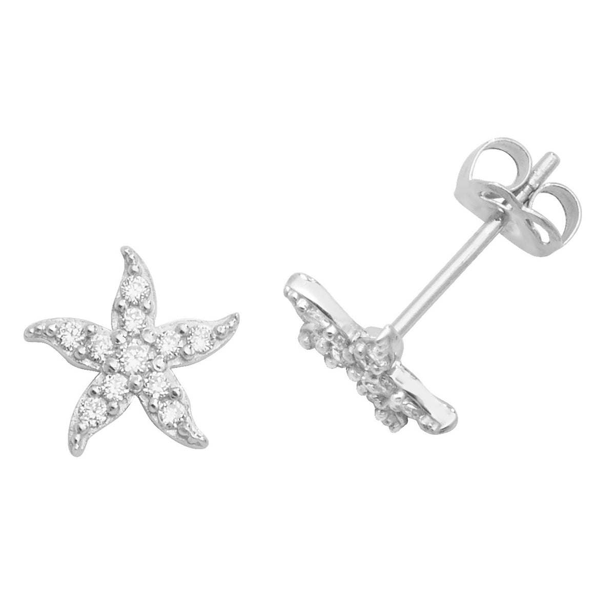 9ct White Gold Earrings