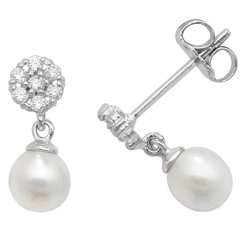 9ct White Gold Earrings