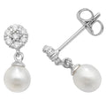9ct White Gold Earrings