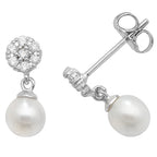 9ct White Gold Earrings
