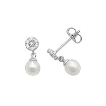 9ct White Gold Earrings