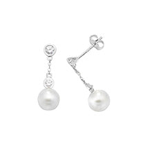 9ct White Gold Earrings