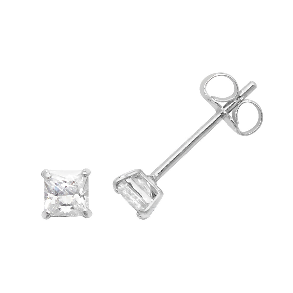 9ct White Gold Earrings