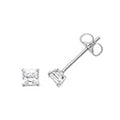 9ct White Gold Earrings