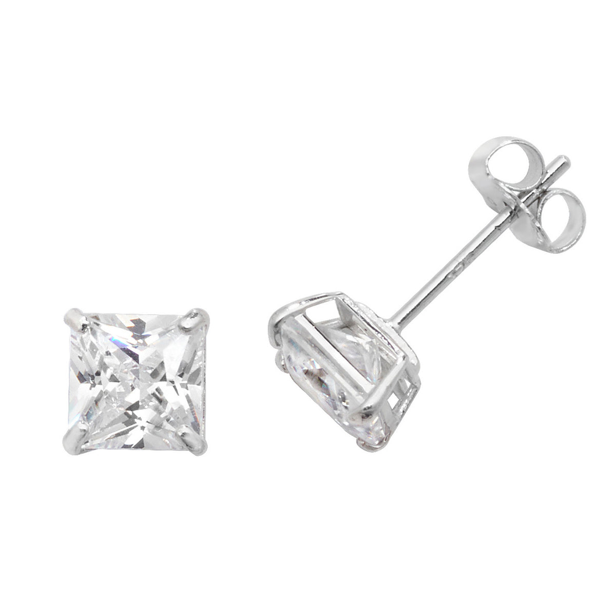 9ct White Gold Earrings