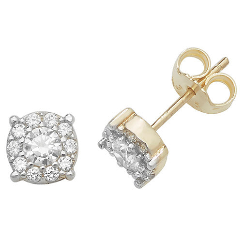 Clustdlysau Aur Melyn 9ct