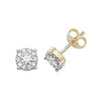 Clustdlysau Aur Melyn 9ct